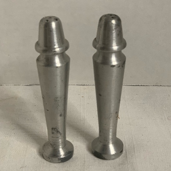VINTAGE| Metal Bullet Shaped Salt and Pepper Set - Picture 1 of 9